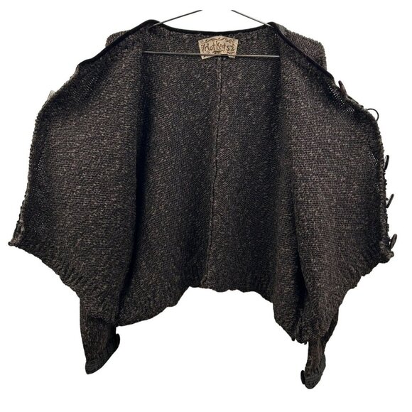 Hot Knots Handmade Button-Up Cardigan Sweater Boho Cottagecore Vintage Look - Picture 13 of 14